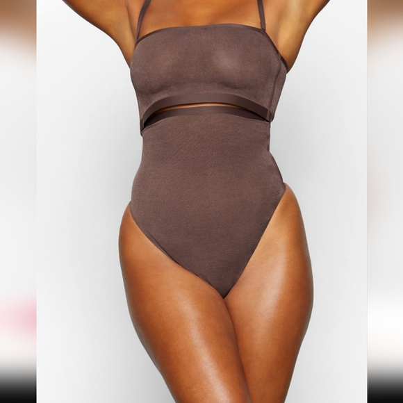 SKIMS Other - NWOT Skims Sheer Scult High-Waisted Thong | Bronze | Size M